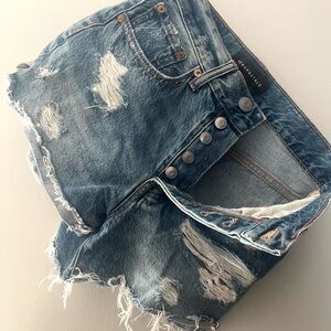 Aeropostale 90s High Rise Cut-Off Denim Shorts